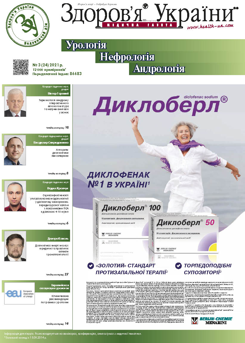 Тематичний номер «Урологія. Нефрологія. Андрологія» № 3 (24), 2021 р.