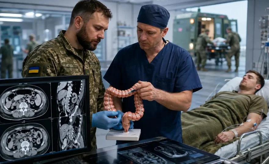 Вогнепальні ушкодження ободової кишки: від поля бою до високоспеціалізованої  хірургічної допомоги
